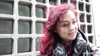 GERMAN REDHEAD COLLEGE TEEN - Tattoo Model Ria Red - Pickup and Raw Casting Fuck - GERMAN SCOUT ´