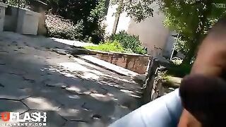dickflash on street