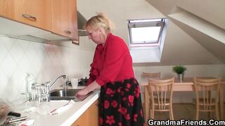 two workers share very old grandmother