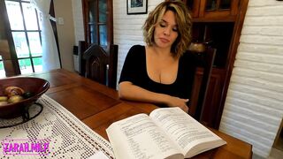 Sexy teacher milf has his student screw her and cum inside her ass