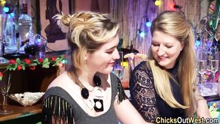 Real bushy lesbo fingered