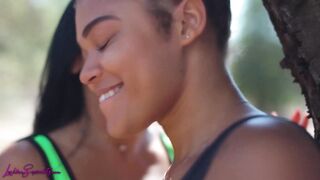 Asian Lesbo Ember Snow Seduces Ebony Teen Michelle Anderson