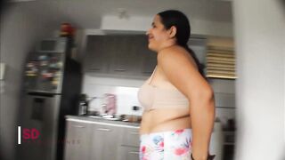 Obese, Spanish brunette is having hardcore sex with a stranger and enjoying every second of it