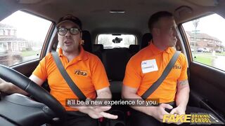 Fake Driving School Rookie instructor bangs Classy MILF