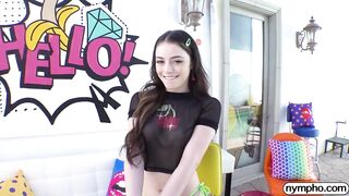 NYMPHO Petite brunette Kylie Quinn pounded and creampied by a huge shlong