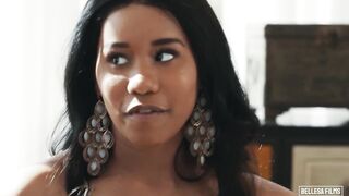 BellesaFilms - Busty honey Jenna Foxx rides hard schlong with her bushy snatch