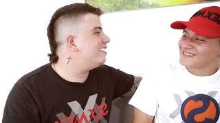 sissy man receives a Colombian whore for a gift for the birthday to lose virginity