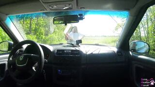 Girlfriend lost at rock-paper-scissors and had to suck boy-friend traveler - EPIC FACIAL - POV