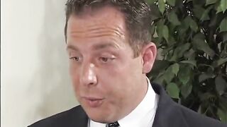 Hot young babysitter gets double penetrated by a young and an aged man