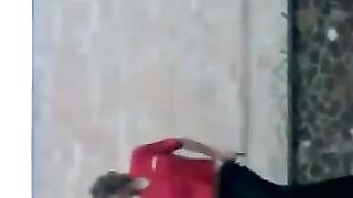 Drunk russian woman disrobes nude in public