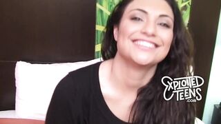 This brunette teen had precious natural D cup bazookas