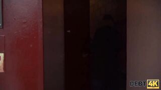 Outstanding brunette is bouncing up and down while fucking a neighbor, while his wife is working