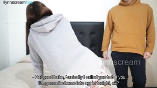 Talking on the phone with my boyfriend while gagging on neighbor's dong - LynnScream