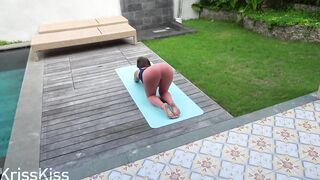 A guy with a biggest cock banged his stepsister after yoga while parents are not at home