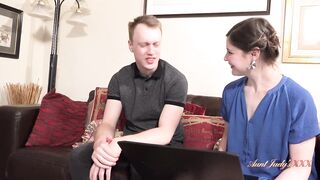 Aunt Judy's XXX - 40yo MILF Step-Aunt Aurora Catches her Step-Nephew Masturbating