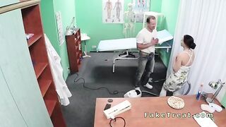 Doctor screws nurse and cleaning lady