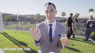 MILF and teen suck and screw your hard weenie in wedding 3-some