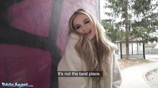 Public Agent Golden-haired Brit Playgirl POV Oral sex and Screwed Outside