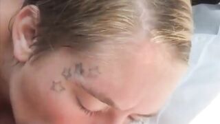 Streetwalker with giant breasts sucks shlong until I cum in her slut mouth - buy premium content on snap chat - mckenziegoldxxx