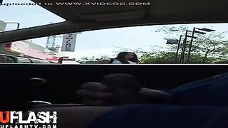 car dickflash for beauty on street