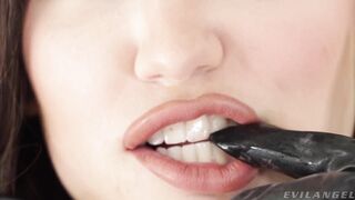 Latex Wearing Beauty Soaked in Oil and Anal Hammered - LatexPlaytime - Lily Lou