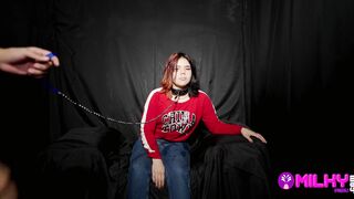 Pliant Jade learns not to pick up strangers online... That Honey will learn to be a wonderful wench?