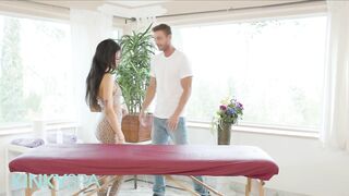 Kinky Spa - Hot Brunette hair Hair Teen Nina Pink Tries To Get A Job At The Kinky Spa