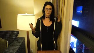 Nerdy teen brunette, Ivy Aura is screaming from fun while getting drilled harder then ever