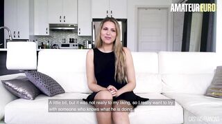 CASTING FRANCAIS - Amateur Golden-Haired Vanessa Siera Tries Casting Sex And Loves It - AMATEUR EURO
