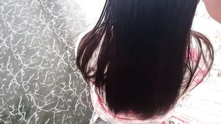 Incredible game with my 18-year-old niece: This Playgirl craves me to comb her hair and in return she lets me fuck her through her rich virgin snatch, I inadvertently impregnated her