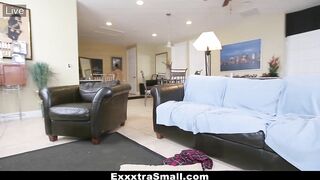 Tiny Camgirl Screws Pizza Delivery Dude