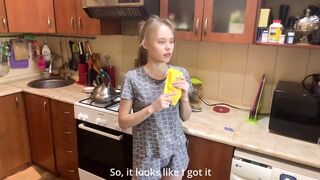 Step sister sucked dick after cleaning and made me lick her pussy