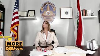 POV - Police sweetheart Rachel Roxx runs the show and does your dong