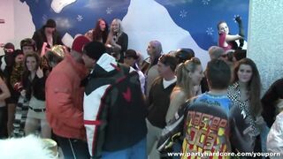 100 people having sexy sex in a club