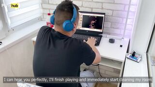 Vaginal gift of fate STEPMOM stuck beneath the daybed.