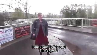 Busty czech MILF bangs hard with concupiscent taxi driver