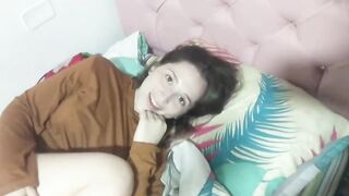 Sweet angel is secretly cheating on her boyfriend in front of a hidden camera and enjoying it