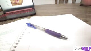 Hot Brunette hair Hair MILF Jennifer White Helps Stepson With Sex Ed