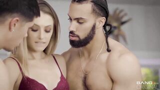 Four attractive boys are about to fuck Kyler Quinn at the same time, until she cums