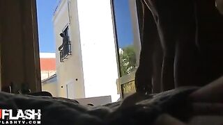 Teen Flash Neighbor In Window