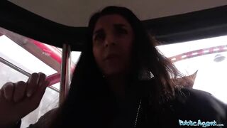 Public Agent Hawt creampie orgasm after outdoor steamy sex session