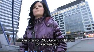 PublicAgent Lenka Takes Money for a Ride in her Cunt