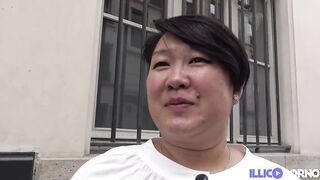 Bulky Asian milf is moaning during the time that having hardcore sex with a stud she has lately met