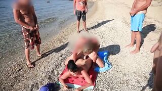 Insatiable German woman is getting fucked on the Mykonian beach in the middle of the day