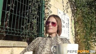 MILF shocks us all with her lack of limitations at HER FIRST PORNO!