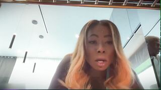 Big ass, Ebony woman is moaning during the time that getting screwed from the back, on the floor