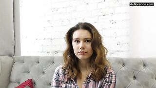 Enchanting brunette, Ofelya Rubens is determined to make a porn clip and have some pleasure