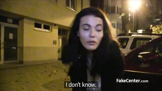 Czech whore bang in the dark outdoor