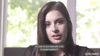 AMATEUR EURO - Emilie Martini Tries A Massive Dick For Her Tiny Pussy