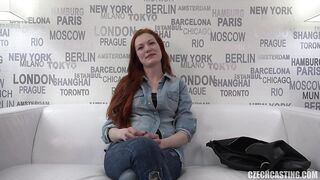 Chzrming Czech redhead, Nikola went to a porn video casting and took her clothes off